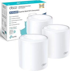 TP-Link Deco AX5400 mesh system for superior Wi-Fi coverage.